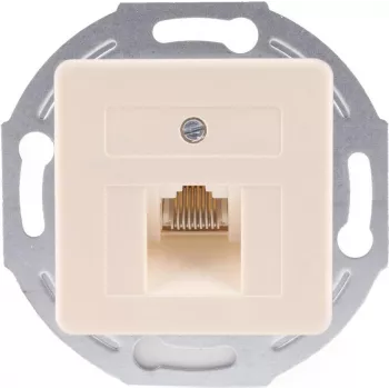 SHIVERPEAKS S/CONN maximum connectivity UAE RJ45 sieninė lizdinė plokštė 1x8 įleidžiama su centrine plokšte ir metaliniu montavimo žiedu, gryna balta 74221-1-50-UNI