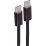 SHIVERPEAKS USB-C įkrovimo kabelis 2.0 240W PD 3.1, pintas tekstilinis, 0,5 m, juodas (BS14-22015)