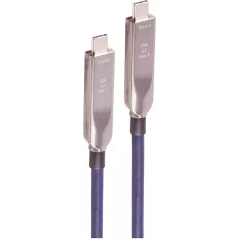 SHIVERPEAKS USB-C hibridinis kabelis 3.2 Gen 2 8K 10Gbps 60W TPU 12,5m juodas BS30-44211