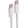 SHIVERPEAKS USB-C į USB-C 2.0 240W PD 3.1 pinto tekstilės įkrovimo kabelis, baltas, 1,5 m (BS14-22156)