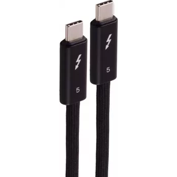 SHIVERPEAKS USB-C į USB-C Thunderbolt 5 UltraFlex kabelis, 240W, 2m, juodas BS13-75035