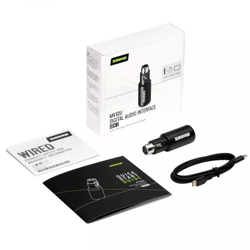 Shure MVX2UG2 skaitmeninė garso sąsaja XLR į USB