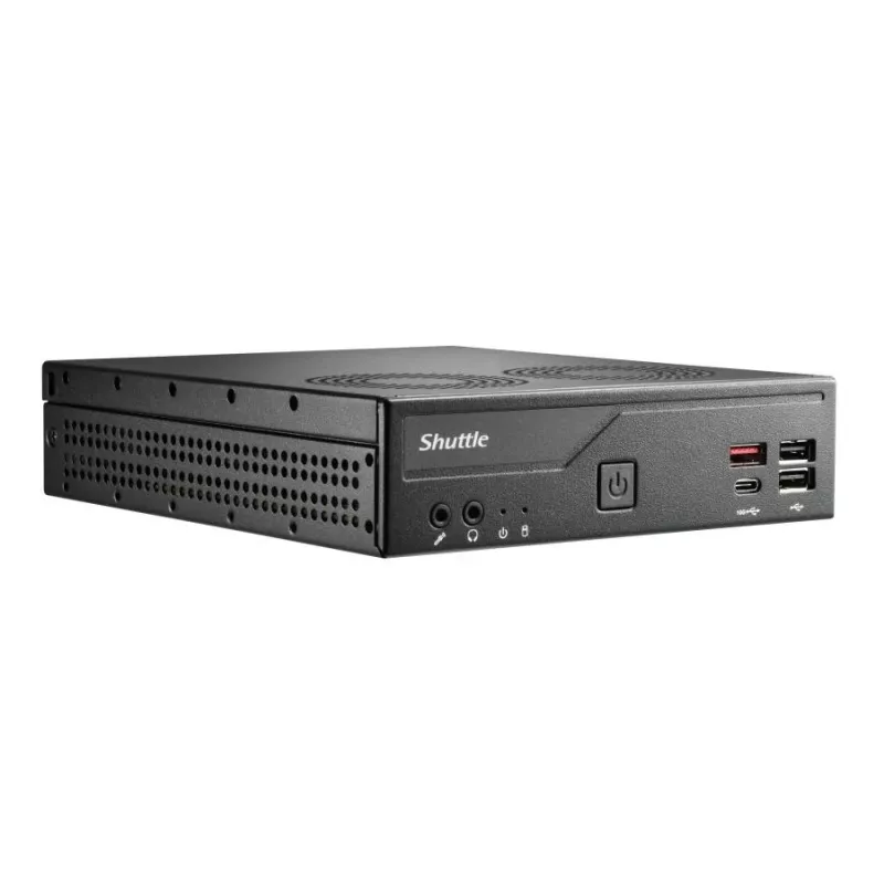 Shuttle DH810S Slim PC Barebone, LGA1150, Intel H81, DDR3L, HDMI, DP, M.2, Dual GbE, 8x USB, COM, 24/7