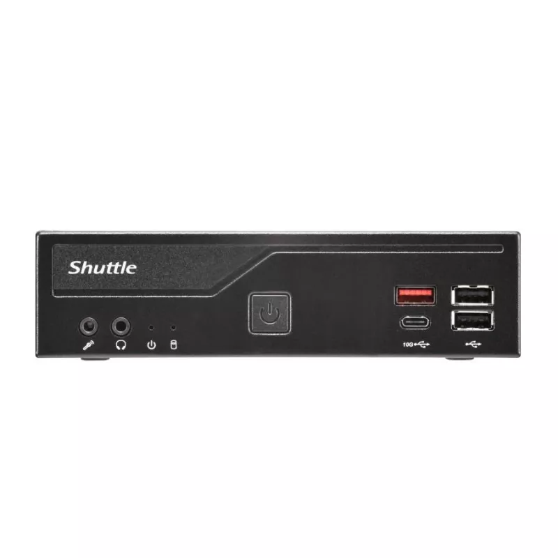 Shuttle DH810S Slim PC Barebone, LGA1150, Intel H81, DDR3L, HDMI, DP, M.2, Dual GbE, 8x USB, COM, 24/7