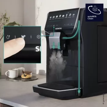 Siemens EQ500 iAroma TP553E07 pilnai automatinis espreso aparatas, pianino juodos spalvos