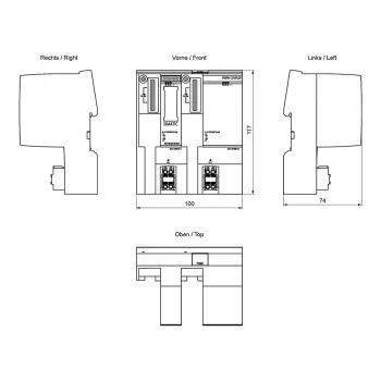 SIEMENS SIMATIC PN/PN Coupler 6ES7158-3AD10-0XA0 | PROFINET IO Coupler tinklų sujungimui