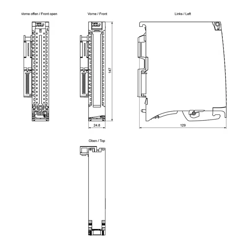 Siemens SIMATIC S7-1500 skaitmeninių įėjimų modulis DI 16 x 24V DC, 16 kanalų, 3 tipo, su diagnostika, izochroniniu režimu