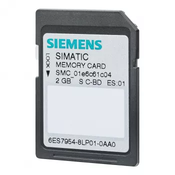 Siemens SIMATIC S7 atminties kortelė 256 MB SD Flash, skirta S7-1200/S7-1500 PLC CPU