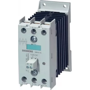 Siemens SIRIUS 3RF2420-1AC45 Puslaidininkinė relė, 1 fazės, 20 A, 48-600 V AC, 24 V DC valdymas, nulinio taško perjungimas, varžtiniai gnybtai