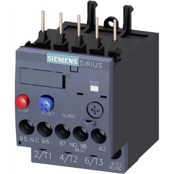 Siemens SIRIUS 3RU2116-1KB0 šiluminė perkrovos relė, 1,1-1,6 A, 10 klasė, S00, 3 polių, 1NO+1NC, varžtiniai gnybtai