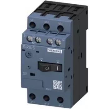 SIEMENS SIRIUS 3RV1011-1JA15 grandinės pertraukiklis variklių apsaugai, 3 polių, 7...10 A, 130 A trumpojo jungimo atjungiklis, S00, varžtiniai gnybtai