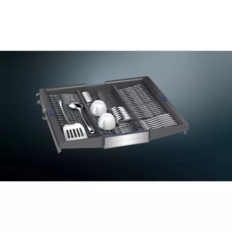 SIEMENS SN57TS00CE iQ700 Pilnai įmontuojamas indaplovė (Šlifuotas nerūdijantis plienas / juoda, 60 cm, Home Connect)