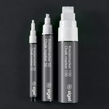 SIGEL Chalk Marker 150 Chisel Tip 5-15 mm White Wipeable 1 Vnt.