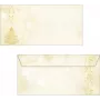 SIGEL DU083 Graceful Christmas DIN ilgas vokas, lipnus, 90 g/m² specialus popierius, inkjet/lazeriniams kopijavimo aparatams, baltas su šventiniu dizainu, 25 vokai