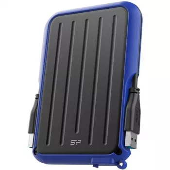 Silicon Power Armor A66 1TB išorinis kietasis diskas USB 3.2 Gen 1, atsparus smūgiams, IPX4 apsauga nuo vandens, juodas su raudonomis detalėmis