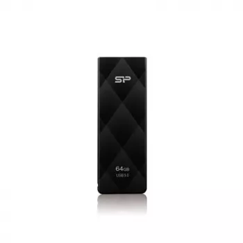 Silicon Power Blaze B20 64GB USB 3.2 Gen 1 atmintukas, įtraukiama USB-A jungtis, juoda