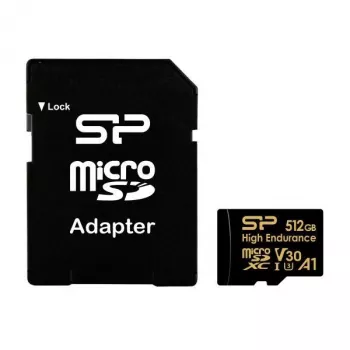 Silicon Power Golden Series 64GB microSDXC atminties kortelė, UHS-I U3, V30, A1, iki 100 MB/s skaitymo, 80 MB/s rašymo, su SD adapteriu