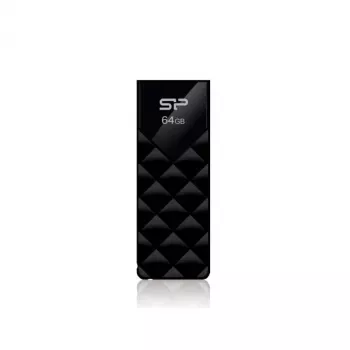 Silicon Power SP064GBUF2U03V1K Blaze B10 64GB USB 2.0 atmintukas, juodas, įtraukiamas