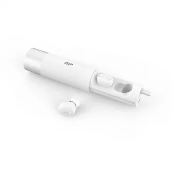 Silicon Power SP5MWASYBP81BT0W 10000mAh powerbankas su įmontuotu USB-C laidu - baltas