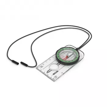 Silva Ranger Compass – veidrodinis kompasas su deklinacijos reguliavimu, šviečiančiais ženklais, didintuvu, IPX8 vandeniui atsparus, juodas
