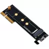 SilverStone ECM25-V2 M.2 NVMe SSD į PCIe Gen3 x4 adapterio kortelė su pilno ir mažo profilio laikikliais