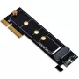 SilverStone ECM25-V2 M.2 NVMe SSD į PCIe Gen3 x4 adapterio kortelė su pilno ir mažo profilio laikikliais