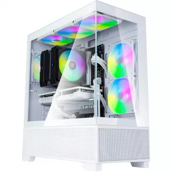 SilverStone Lucid 05 White 270° Panoramic Glass Design Mid-Tower Case