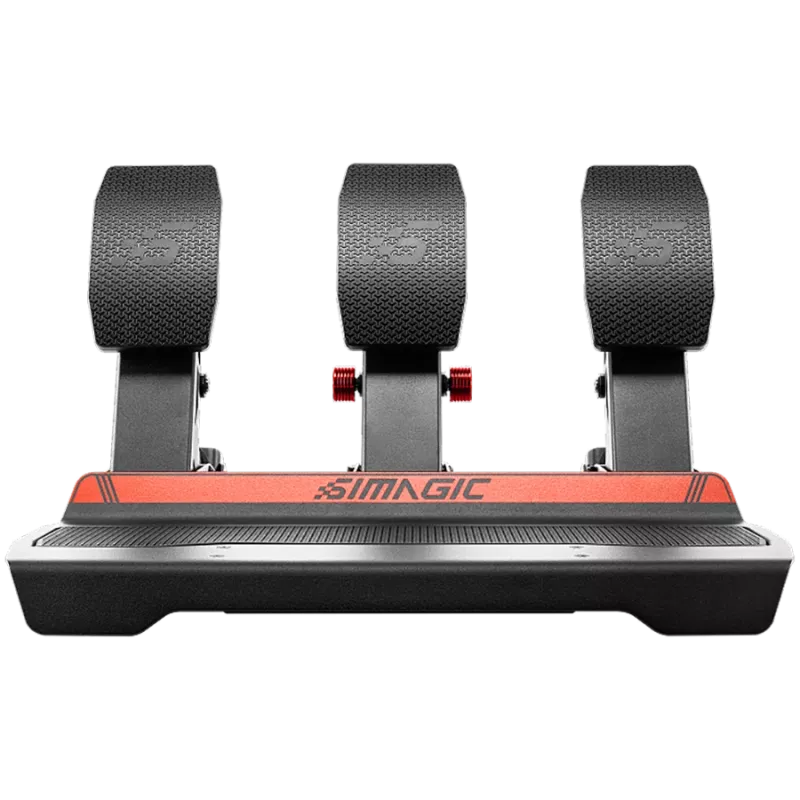 SIMAGIC P700 Modulinė pedalų sistema su 150 kg apkrovos jutikliu ir 35 reguliuojamais stabdžių nustatymais