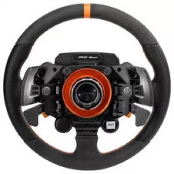 Simagic Zeus Sport vairas - 300 mm zomšos apdaila, CNC aliuminis, RGB mygtukai, dvigubi anglies pluošto magnetiniai pavarų perjungikliai, belaidis, 50 mm QR