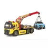 SIMBA-DICKIE Giant Tow Truck su šviesomis, garsais, judančiu kranu ir gerve – gelbėjimo automobilis vaikams nuo 3 metų