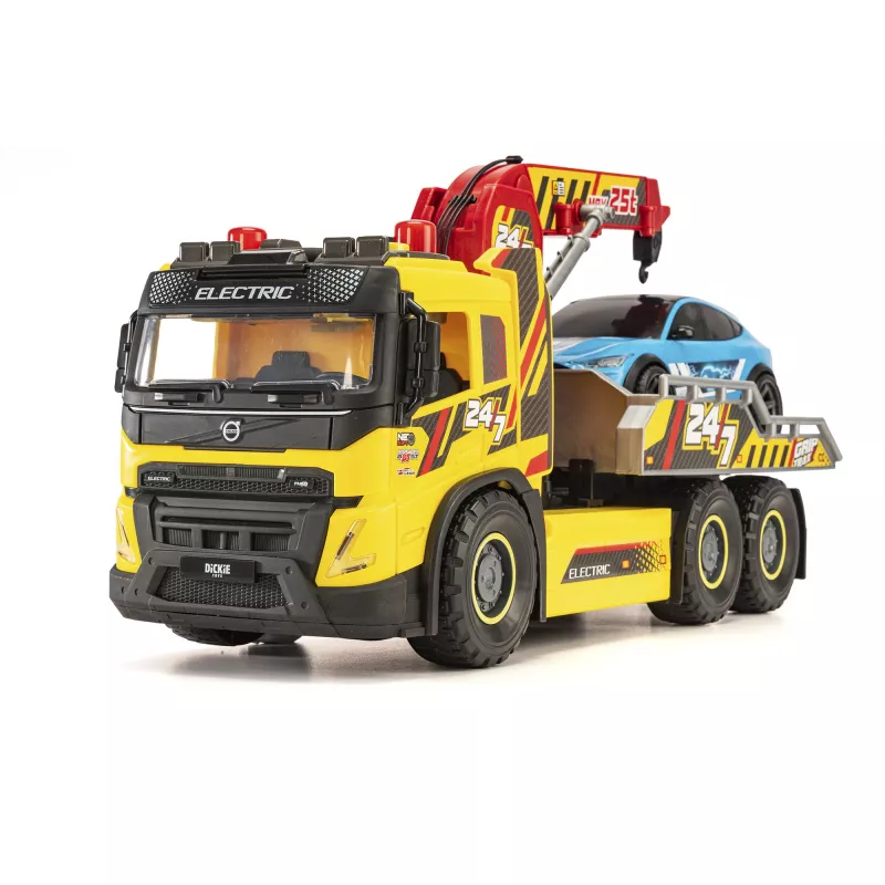 SIMBA-DICKIE Giant Tow Truck su šviesomis, garsais, judančiu kranu ir gerve – gelbėjimo automobilis vaikams nuo 3 metų