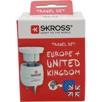 SKROSS Pasaulinis adapteris MUV USB 1.500231C-E – 2x USB, 1575W maks., baltas
