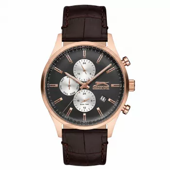 SLAZENGER Vyriškas laikrodis SL96188203, nerūdijančio plieno, mėlynas ciferblatas, kvarcinis, 43 mm