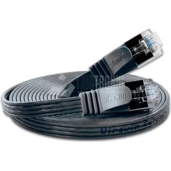 Wirewin Cat6 U/FTP Slim Ethernet tinklo kabelis 0,5 m juodas PKW-STP-SLIM-KAT6 0.5 SW