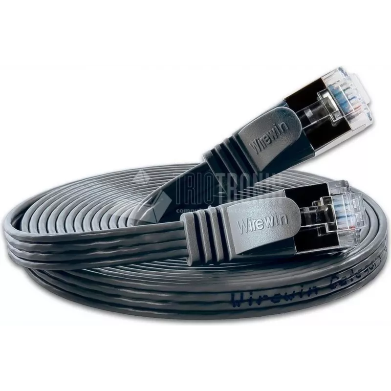 Wirewin Cat6 U/FTP Slim Ethernet tinklo kabelis 0,5 m juodas PKW-STP-SLIM-KAT6 0.5 SW