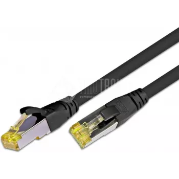 Wirewin Cat6a S/FTP tinklo pataisos kabelis, 4m, juodas, RJ45, 10Gbps, 500MHz, varis, PVC apvalkalas, auksuoti kontaktai, PoE++ palaikymas PKW-PIMF-KAT6A 4.0 SW