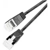 Wirewin Light tinklo kabelis apvalus U/FTP Cat 6a juodas 0,5m plonas lankstus PoE (PKW-LIGHT-STP-K6A 0.5 SW)