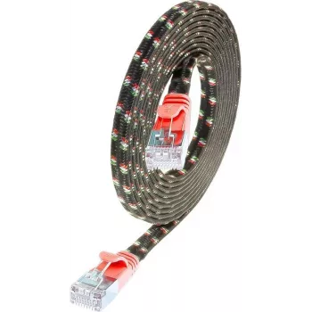 SLIM Wirewin Tough STP Cat6 U/FTP tinklo pataisos kabelis, raudonas, 5 m, 10 Gbps, 250 MHz, plonas profilis, RJ45 PKW-TOUGH-STP-K6 5.0 RT
