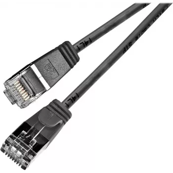 Wirewin Triotronik Cat6 F/FTP 7,5 m juodas tinklo kabelis PKW-LIGHT-STP-K6 7.5 SW
