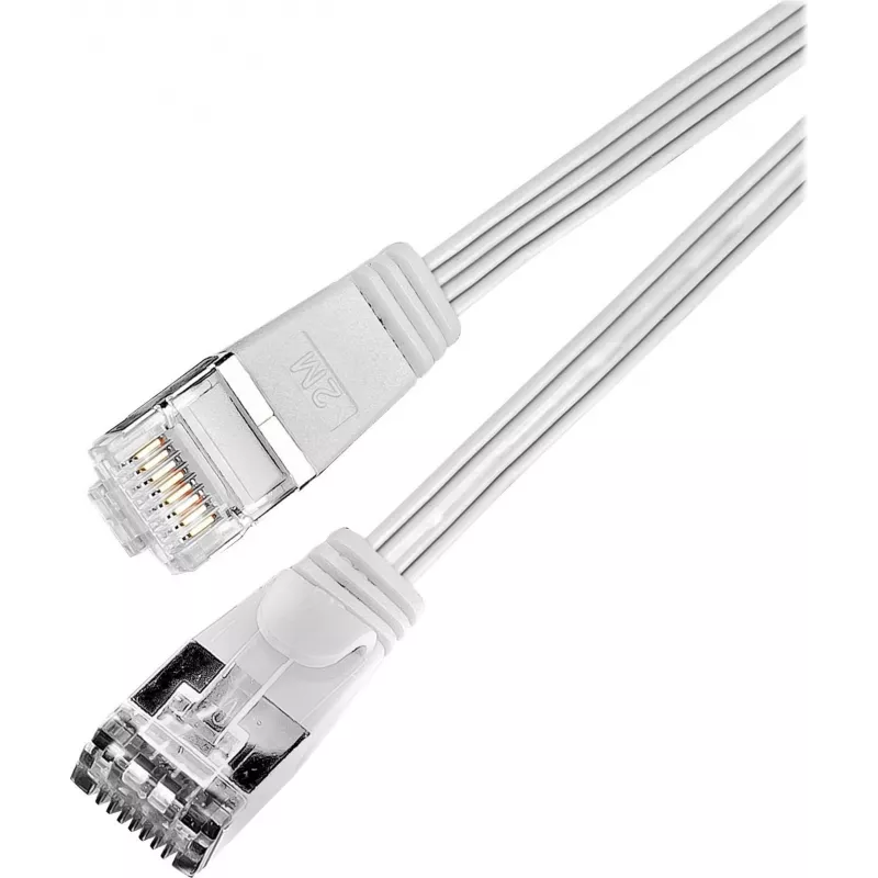 Wirewin Triotronik Cat6 U/FTP plonas Ethernet tinklo kabelis 0,5 m baltas PKW-STP-SLIM-KAT6 0.5 WS