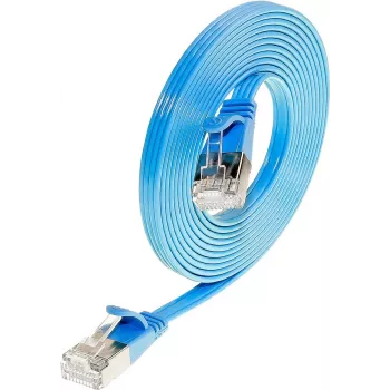 Wirewin Triotronik Cat6 U/FTP plonas Ethernet patch laidas 1,5 m RJ45 male to male mėlynas PKW-STP-SLIM-KAT6 1.5 BL