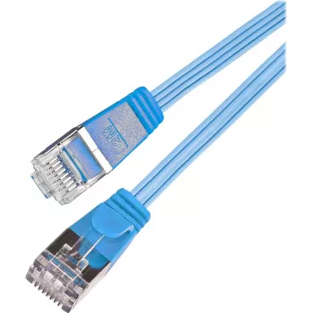 Wirewin Triotronik Cat6 U/FTP plonas Ethernet patch laidas 1,5 m RJ45 male to male mėlynas PKW-STP-SLIM-KAT6 1.5 BL
