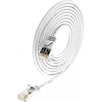Wirewin Triotronik PKW-LIGHT-STP-K6 15.0 WS Cat6 S/FTP tinklo kabelis, RJ45 male to male, baltas, 15 m