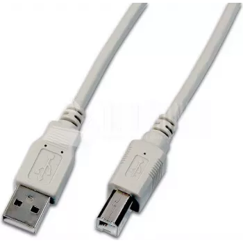 Wirewin USB 2.0 A–B kabelis, 1,5 m, pilkas