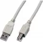 Wirewin USB 2.0 A–B kabelis, 1,5 m, pilkas