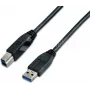 Wirewin USB 3.0 A-B male to male kabelis, 3 m, juodas