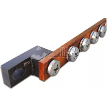 Wirewin Įžeminimo juosta - 19 colių stovo tvirtinimo rinkinys, nerūdijantis plienas, 490 mm, juoda/ruda