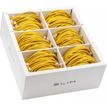 Wirewin SLIM KAT6A 10 Gigabit šviesus pataisymo kabelis, 1,5 m, U/FTP, Ø 3,8 mm, geltonas, 60 vienetų paketas KAT6A LIGHT Shielded (SLIM-LS-K6A 1.5 YE 60)