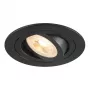 Įleidžiamasis prožektorius SLV New Tria 75, GU10, iki 10 W, juodas, 75 mm