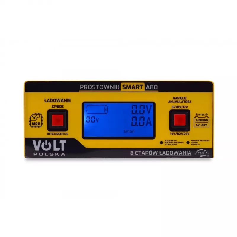 Smart Volt Rectifier Poland 6V/12V/24V 15A A80 intelektualus akumuliatoriaus įkroviklis